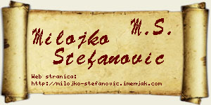 Milojko Stefanović vizit kartica